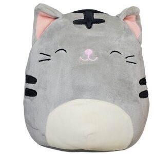 Squishmallow Tally the Cat Gray Plush Stuffed Animal Toy Kellytoy